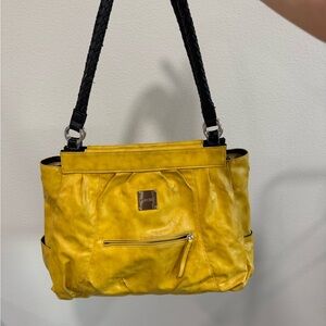 Miche Yellow Leather Shoulder Bag